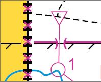 Section of map showing start triangle and first control